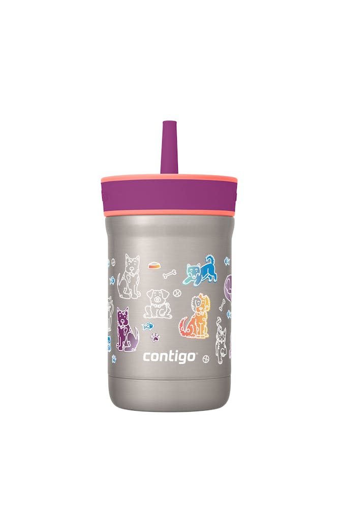 Kids Leighton Spill-Proof Stainless Steel Tumbler with Straw, 12oz I3