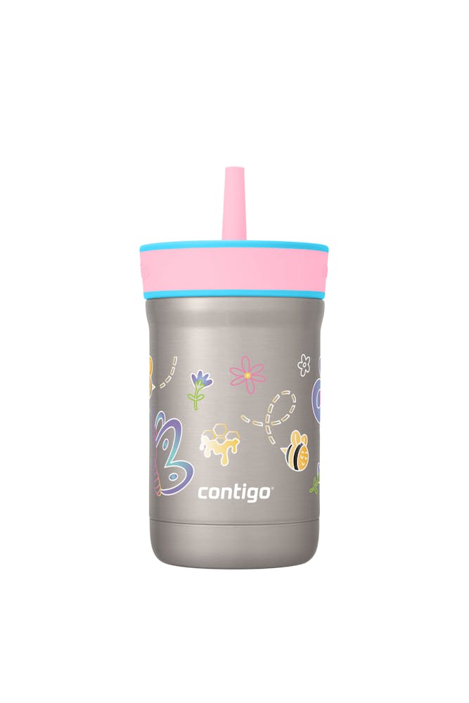 Kids Leighton Spill-Proof Stainless Steel Tumbler with Straw, 12oz I3